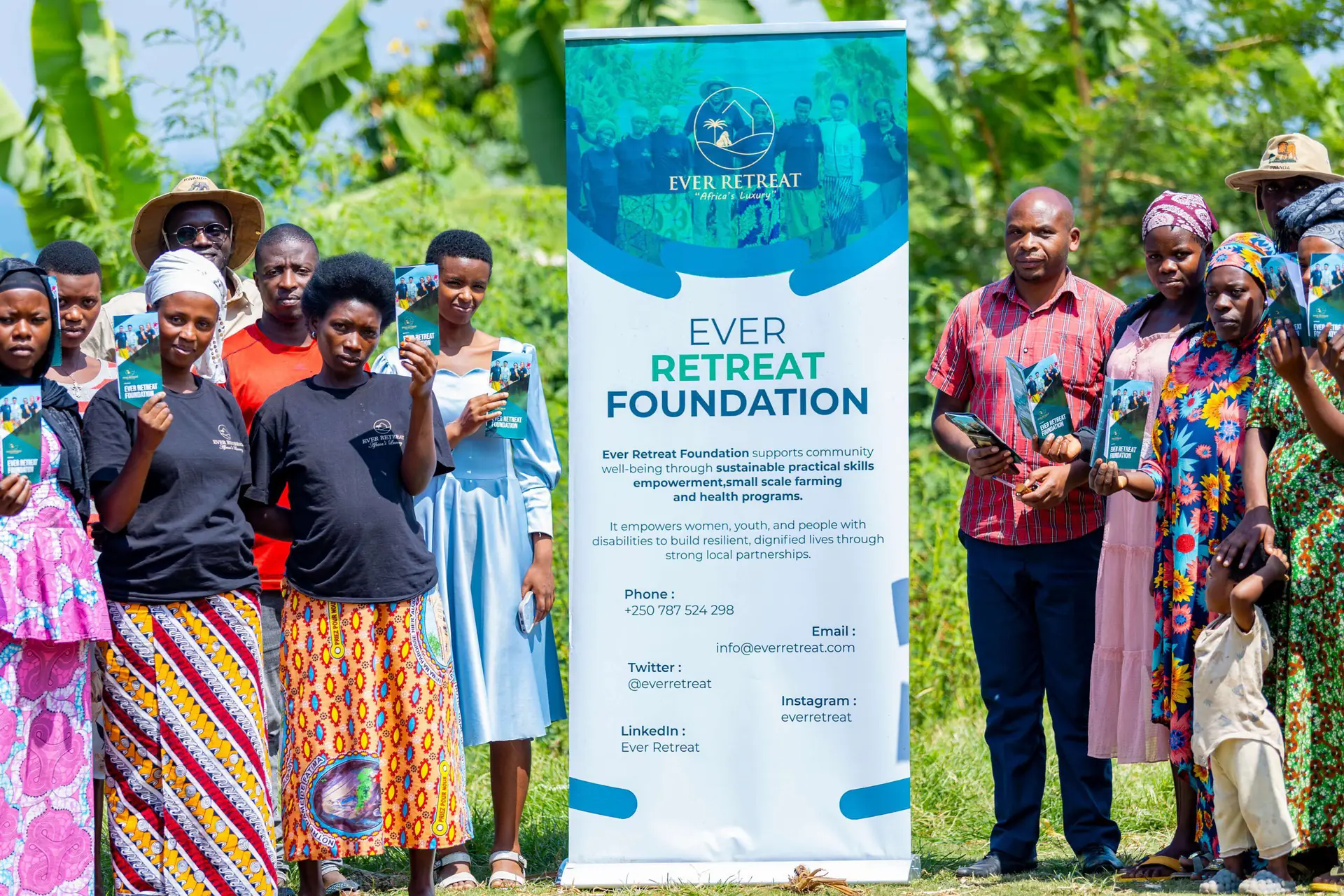 Youth and women from Ever Retreat Foundation programs gathered together in Rwanda