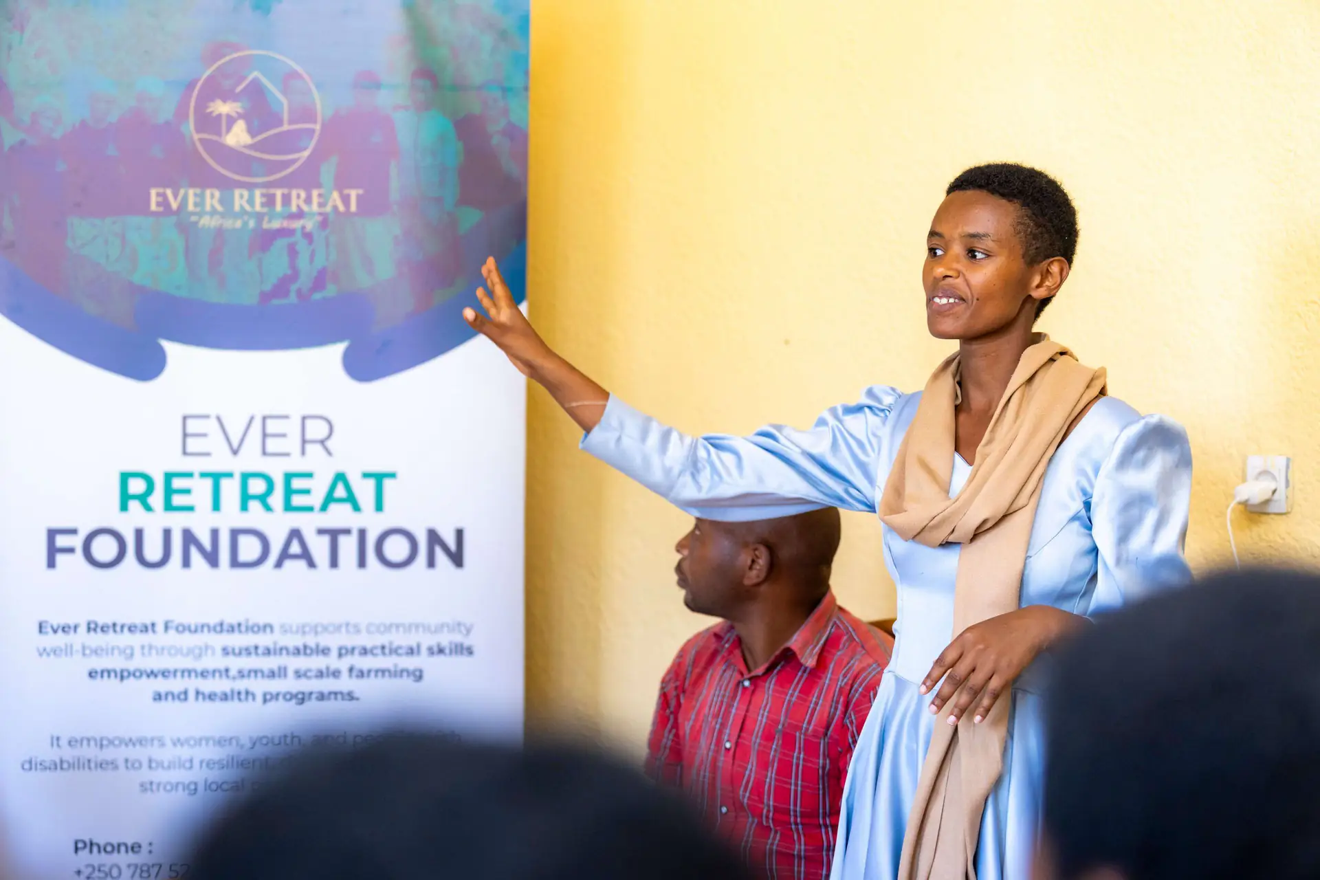 A facilitator presenting to participants