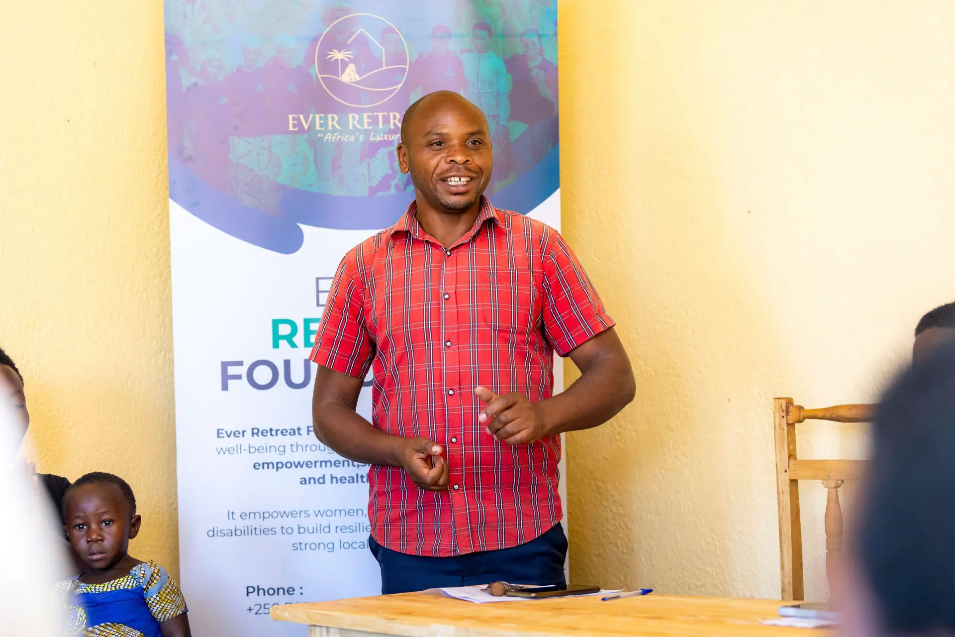 An Ever Retreat Foundation facilitator speaking to participants